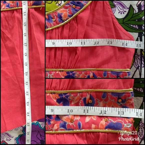 Free People Gold Piped Floral Detail Top - Picture 5 of 8